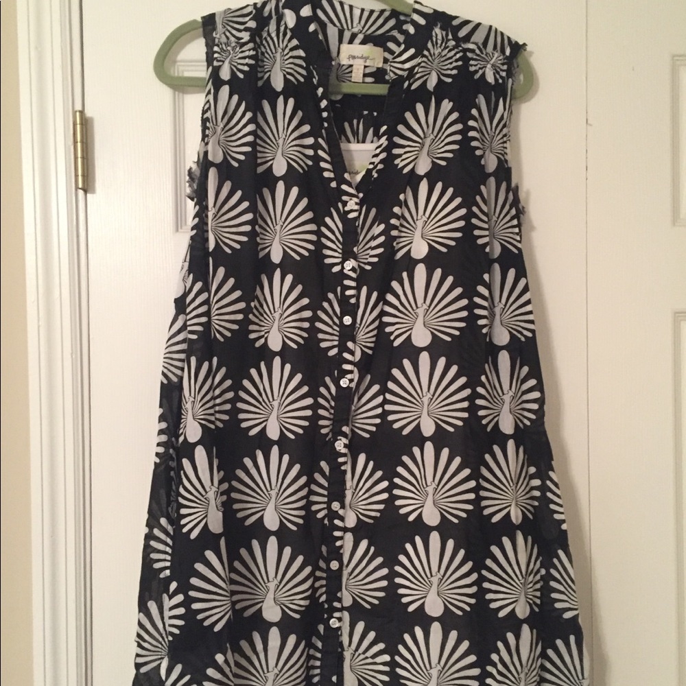 Anthropologie Black and White Dress